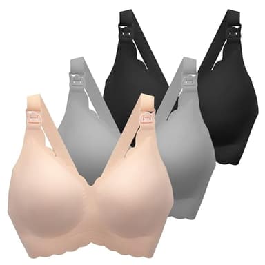 MomWills Nursing Bras for Breastfeeding, Seamless Ultra Comfort Maternity Bra, Natural Shape Pregnancy Bras for Women - Image 1