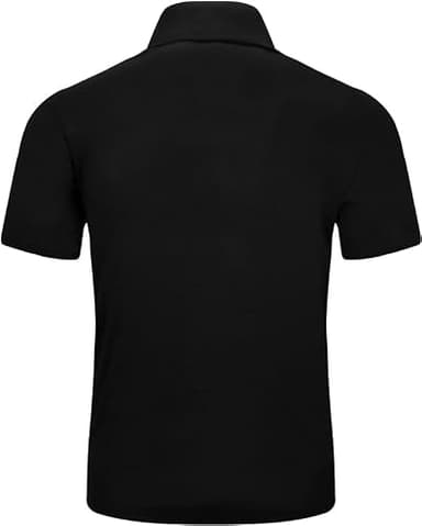 ZITY Golf Polo Shirts for Men Short Sleeve Athletic Tennis T-Shirt Black Bright Red 3XL - Image 2