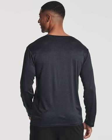 Real Essentials 4 Pack Mens Long Sleeve Shirts T-Shirt Fishing Athletic Workout Hiking UV UPF SPF Sun Protection Work Quick Dry Dri Fit Gym Tee Shirt Active Running Sport Tops Camisas Construction - Image 3