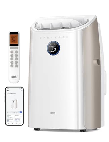 Dreo Portable Air Conditioners, 12,000 BTU AC Unit for Bedroom with Drainage-free Cooling, 46dB Quiet, APP/Voice/Remote, 24h Timer with Fan & Dehumidifier, Smart Standing AC for Room Indoors, AC515S - Image 1