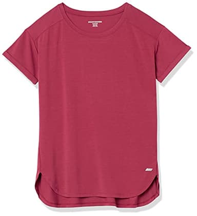 Amazon Essentials Women's Studio Relaxed-Fit Lightweight Crewneck T-Shirt (Available in Plus Size), Ruby Red, X-Large - Image 10