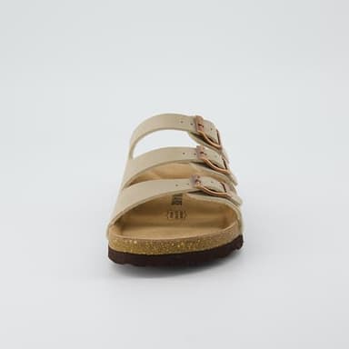 CUSHIONAIRE Lela Slip On Womens Sandals with Vegan Adjustable Straps & Genuine Suede Cork Footbed - Comfortable Memory Foam Sandals for Women 2025, STONE 11W - Image 8