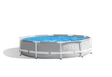 Intex 26701EH Prism Frame Premium Above Ground Swimming Pool Set: 10ft x 30in – Includes 330 GPH Cartridge Filter Pump – SuperTough Puncture Resistant – Rust Resistant – 1185 Gallon Capacity - Image 1