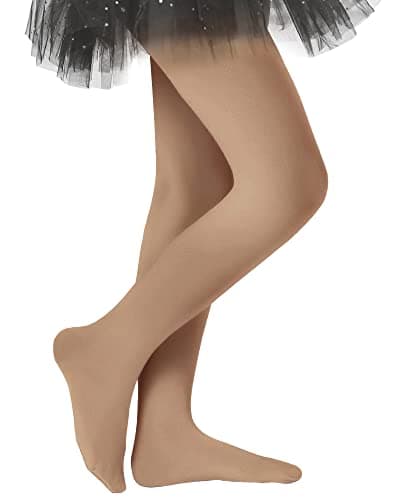 Stelle Girls Ballet Dance Students School Footed Tight (Toddler/Little Kid/Big Kid)(Tan,8-10 Years) - Image 1