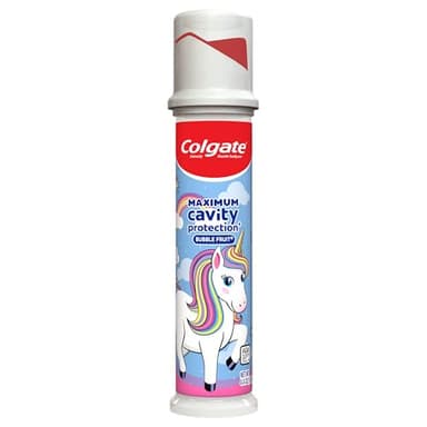 Colgate Kids Unicorn Toothpaste Pump with Fluoride for Cavity Protection, Ages 6+, ADA Accepted, Bubble Fruit, 4.4 Ounce, 6 Pack - Image 7