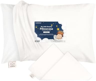 KeaBabies Toddler Pillowcase 13"x18" - Organic Cotton Toddler Pillowcase for Kids, Boys, Girls, Soft & Durable Cotton Cover for Miniature Sleepy Pillows, Cute Colors,Pillow Sold Separately(Soft White - Image 3