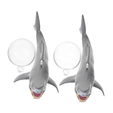 SUPVOX 6 Sets Floating Shark Aquarium Ornaments Cute Fish Tank Decorations for Underwater Landscapes PVC Fish Tank Accessories for Aquatic Environments - Image 5