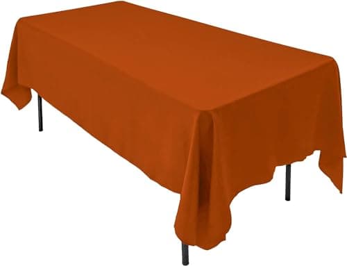 AK TRADING CO. 60 x 102-Inch Rectangular IFR Polyester Tablecloth - Made in USA - Wrinkle-Resistant, Flame Resistant, Durable Party Table Cover, Banquet Tablecloth, Wedding Table Cover - Copper - Image 1