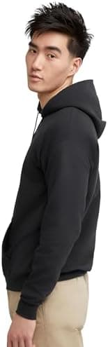 Hanes Men's Pullover EcoSmart Hooded Sweatshirt, Black, Medium - Image 4