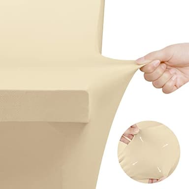 Utopia Kitchen Spandex Tablecloth 2 Pack [6FT, Champagne] Tight, Fitted, Washable and Wrinkle Resistant Stretch Table Cloth Rectangle Cover for Trade Show, Weddings & Parties [72Lx30Wx30H Inch] - Image 6