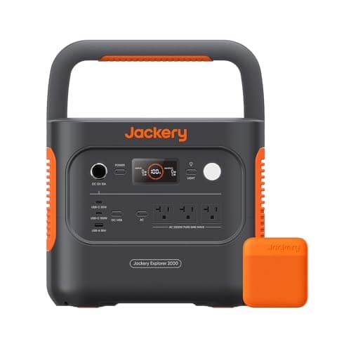 Jackery Explorer 2000 v2 Portable Power Station and 102W Fast Charger, 2042Wh/2200W LiFePo4 Battery, 20ms UPS Home Backup, USB-C PD 100W Fast Charging for Power Outages, Emergencies, Camping & RVing - Image 1