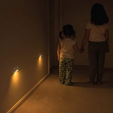 Beams MB710A 15 Lumen Amber LED Sleep Friendly Wireless Battery Powered Motion Sensing Nightlight, 3-Pack, White - Image 2
