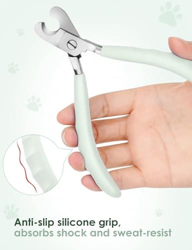 heouvo Heavy Duty Dog Nail Clippers -【Cuts Thick Nails Like Butter】【Upgraded Large Opening】 Professional Toenail Trimmer Razor Sharp Blade for Medium to Giant Breed (Green) - Image 5