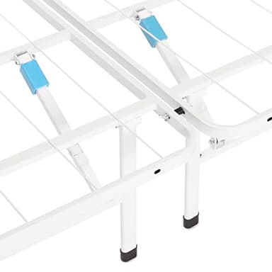 Amazon Basics Platform Bed Frame Full, Foldable Metal, Tool-Free Setup, 14 Inches High, White - Image 7