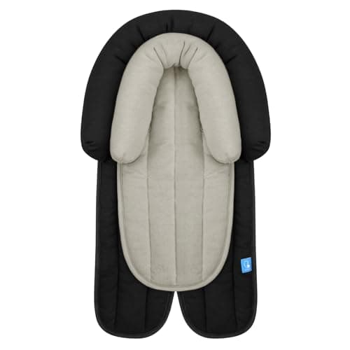 COOLBEBE Upgraded 2-in-1 Babybody Supports for Newborn Infant - Extra Soft Breathable Car Seat Insert Cushion Pad, Perfect for Carseat, Stroller, Swing, Bouncer, Black - Image 1