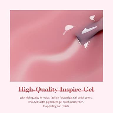 RARJSM Nude Gel Polish Sheer Rose Pink Gel Nail Polish Clear Pink French Manicure Nude Pink Jelly Nail GelPolish Varnish Curing Requires 1pcs 15ml LED UV Gel Soak Off for Home Salon Nail Art DIY - Image 6