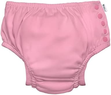 i play. by green sprouts Reusable, Eco Snap Swim Diaper with Gussets, UPF 50, Light Pink, Patented Design, STANDARD 100 by OEKO-TEX Certified 6 mo - Image 3