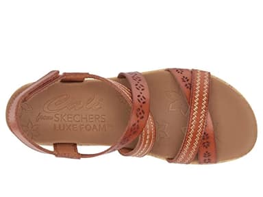 Skechers Women's Beverlee-Delicate Glow Wedge Sandal, Luggage, 8.5 Wide - Image 2