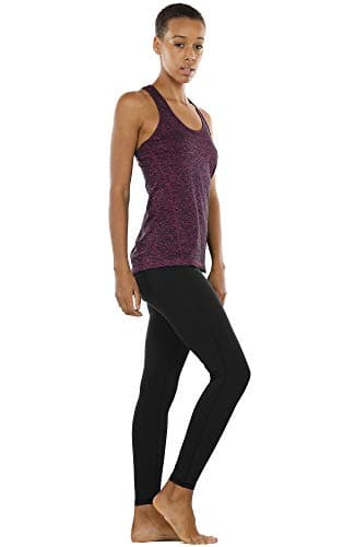 icyzone Workout Tank Tops for Women - Racerback Athletic Yoga Tops, Running Exercise Gym Shirts(Pack of 3)(L, Charcoal/Red Bud/Pink) - Image 4