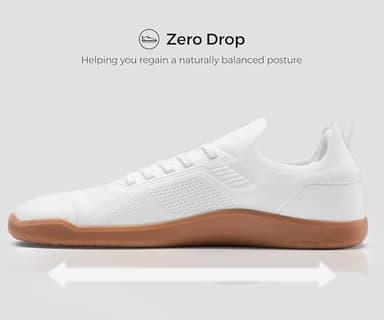 AIRHAS Men's Barefoot Shoes Zero Drop Running Minimalist Gym Shoes for Men Deadlift Cross Training Sneakers (White/Gum,9.5 - Image 2