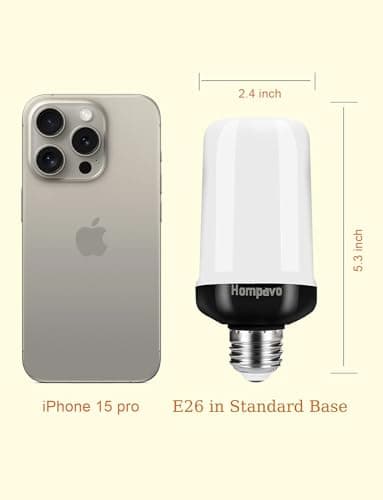 Hompavo 【Upgraded】 LED Flame Light Bulbs, 4 Modes Flickering Light Bulbs with Upside Down Effect, E26/E27 Flame Bulb for Halloween, Christmas, Party, Indoor and Outdoor Home Decoration (4 Pack) - Image 6