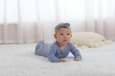 GUISBY Long Sleeve Baby Footless Pajamas with Buttons Cotton Sleepers with Zipper 3-Pack Blue-White-Green 18-24 Months - Image 5