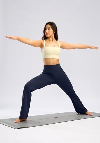 28"/30"/32"/34" Inseam Women's Bootcut Yoga Pants Long Bootleg High-Waisted Flare Pants with Pockets GRK002-navy34-3XL - Image 6