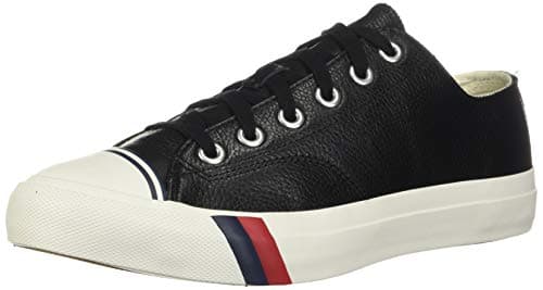 PRO-Keds Men's Royal Lo Lace Up Fashion Sneaker, Black Leather, 8 - Image 1