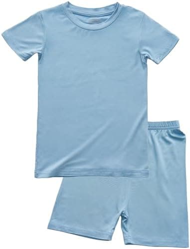 BABY 2T-10Y Toddler Kids Girls Boys Soft Comfy 2pcs Set Short Sleeve Shirts and Pants Sets - Image 3