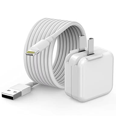 iPad Charger, [ Apple MFI Certified ] 10FT Long iPad Chargers Lightning Cord Cable Fast Charging USB Wall Charger Block Foldable Plug for iPad7/ 8/9 Generation, iPadAir, iPadMini, iPadPro, iPhone - Image 1