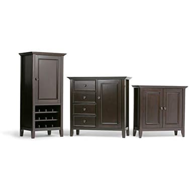 SIMPLIHOME Amherst 32-inch Wide Solid Wood Transitional-Style Low Storage Cabinet in Hickory Brown for Living Room, Entryway, or Dining Area with Adjustable Shelves - Image 14