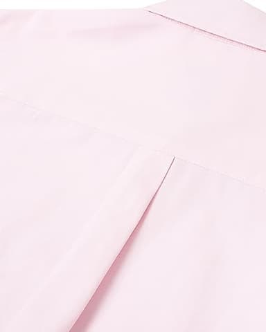 Alimens & Gentle Mens Solid Oxford Shirt Long Sleeve Dress Shirt Work Casual Button Down Shirts with Pocket Light Pink - Image 3