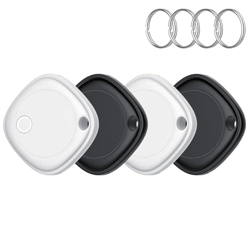 Air Tracker Tags-4 Pack, Bluetooth Tracker Works with Apple Find My APP (iOS Only), Bluetooth Item Finder Keys Finder and Item Locator for Keys, Bags, Luggage,Pets,Wallet,Replaceable Battery - Image 1