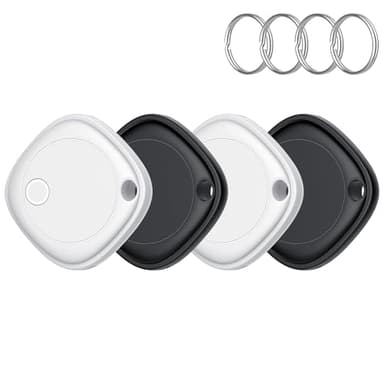 Air Tracker Tags-4 Pack, Bluetooth Tracker Works with Apple Find My APP (iOS Only), Bluetooth Item Finder Keys Finder and Item Locator for Keys, Bags, Luggage,Pets,Wallet,Replaceable Battery - Image 1