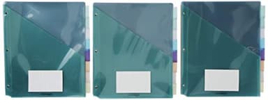 Amazon Basics Tab Dividers for 3 Ring Binder, Two Pocket, Letter Size, Assorted Colors, 24 Count - Image 2