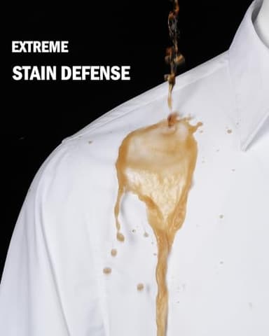 J.VER Men's Dress Shirts Solid Stretch Stain Resistant Short Sleeve Shirt Casual Business Button Down Shirts White X-Large - Image 2