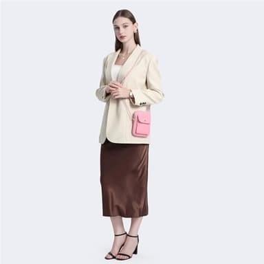 YONBEN nylon Crossbody Lanyard Mobile Phone Bag Stylish Accessory With Adjustable Strap (Nylon/Pink) - Image 7