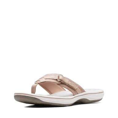 Clarks Women's Breeze Sea Flip-Flop, Taupe, 8 - Image 1