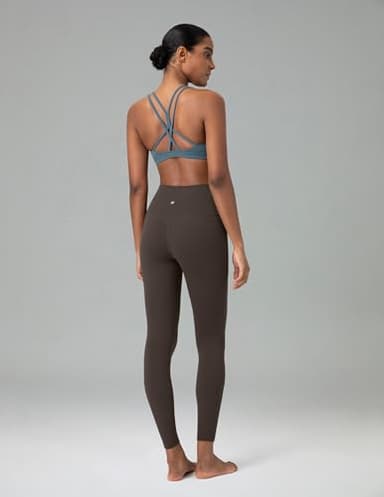 Colorfulkoala Women's Dreamlux High Waisted Workout Leggings 25" Inseam 7/8 Length Yoga Pants(XL, Espresso) - Image 4