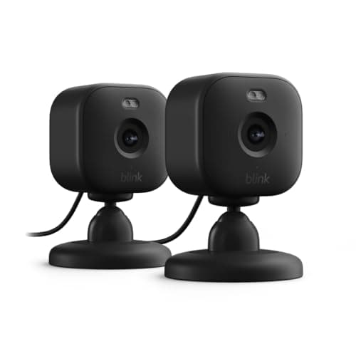 Blink Mini 2 — Home Security & Pet Camera(s) with HD video, color night view, motion detection, two-way audio, and built-in spotlight — 2 cameras (Black) - Image 1