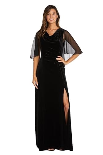 R&M Richards Women's Petite Evening Grace Gown, Black - Image 1