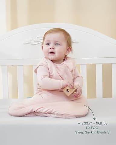 PurComfy Supersoft Sleep Sack 1.0 TOG, Premium Bamboo Viscose Baby Sleeping Bag, 2-Way Safe Zipper Sleep Sacks 6-15 Months (Slate) - Image 5