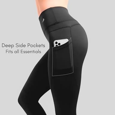 CompressionZ Compression Leggings for Women High Waisted Performance Tummy Control Gym, Pilates, Travel, Yoga, Workout Pants - Image 5