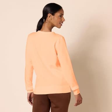 Amazon Essentials Women's Fleece Crewneck Pullover Sweatshirt (Available in Plus Size), Melon Orange, XX-Large - Image 3