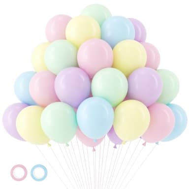 Voircoloria 105pcs Pastel Balloons 12inch Party Latex Balloons for Birthday Easter Baby Shower Graduation Wedding Gender Reveal Anniversary Party Decorations - Image 1