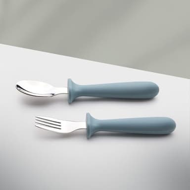 Eascrozn Baby Feeding Set, 2 Pack Silicone Divided Suction Plates for Baby, 2 Pack Spoons and Forks Set, BPA Free, Baby Led Weaning Supplies for Toddler Utensils - Image 5