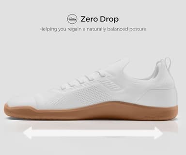 AIRHAS Men's Barefoot Shoes Zero Drop Minimalist Gym Shoes for Men Deadlift Walking Sneakers (White/Gum,11.0) - Image 2