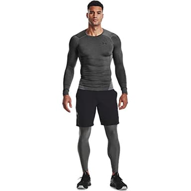 Under Armour Men's HeatGear Armour Leggings , Carbon Heather (090)/Black, Medium - Image 4