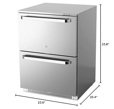 Frostronics 24-Inch 186 cans Outdoor Drawer Refrigerator, 5.47 cu. ft. Built-In Outdoor Drawer Beverage Cooler, 26°F Outdoor Drawer Beverage Fridge, SUS304, Dual Mode, Lockable, ETL & NSF7 Certified - Image 10