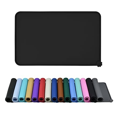 Reopet Waterproof Pet Feeding Mat with High Raised Edges, Heavier and Thicker Placemats for Cat Dog Water Bowl with BPA Free, Dogs Cats Food Mats for Messy Drinkers to Prevent Spill and Protect Floors - Image 1